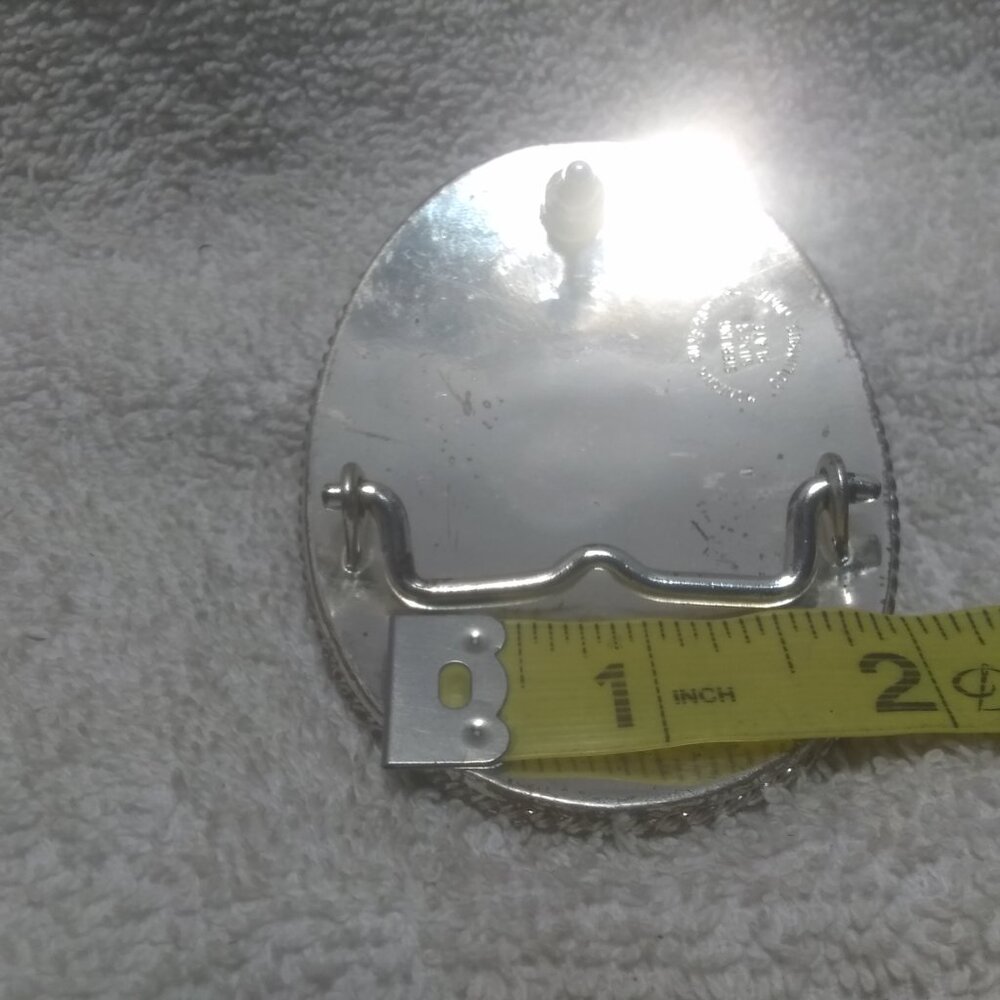 Montana Silversmiths Sterling Silver Plate Letter P Silver Flower Filigree Great - Picture 11 of 11